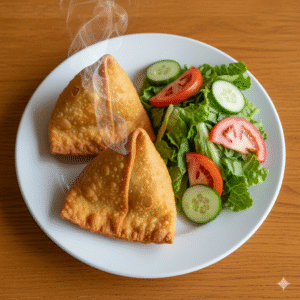 Plato de Samosa con Ensalada