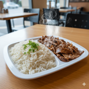 Carne con Arroz o Patatas